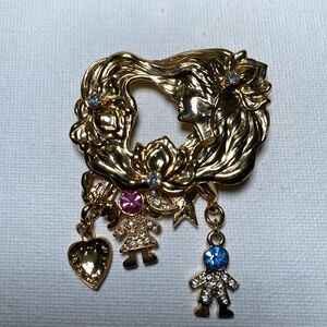 Kirk’s Folly Brooch with Colorful Charms